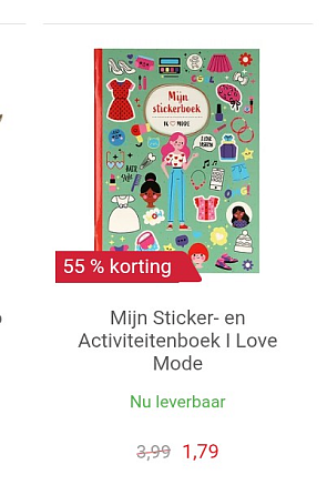 Boeken, stickers aan -50% en meer