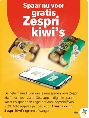 Gratis Zespri kiwi’s met spaaractie in de extra app