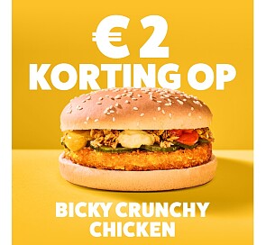 2€ korting op de Bicky Crunchy Chicken