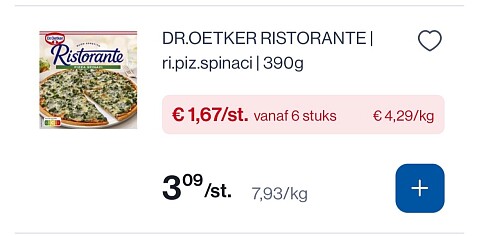 Dr Oetker ristorante pizza’s 6 voor 9,99€