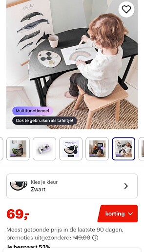 -53% Multifunctionele Klimboog 5 in 1 model - Speelboog - Klimrek - Speeltoestel Inclusief Kussen Tekentafel Zwart