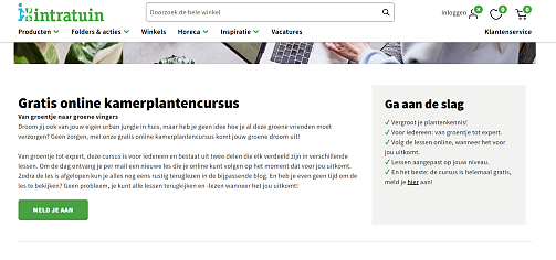 Gratis online kamerplantencursus via Intratuin