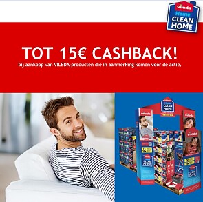 Tot 15€ cashback op Vileda 😍
