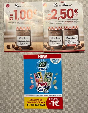 Coupons Bonne maman en tic tac in Delhaize