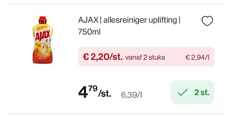 Ajax allesreiniger uplifting 750 ml Goedkoper + coupon