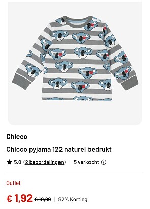 Chicco pyjama truitje met koala's