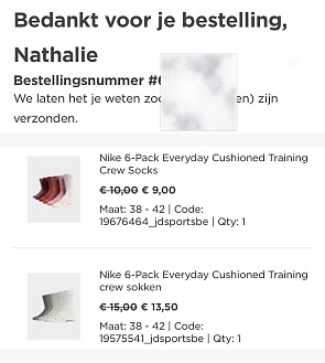 Nike sokken