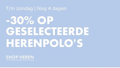 -30% op de herenpolo’s