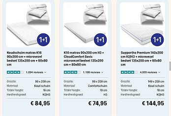 Matrassen, bedset 1+2