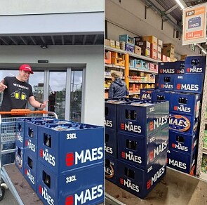 1+1 Gratis op bakken Maes: komt op € 0,395 voor 33cl pintje