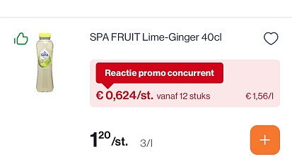Spa fruit lime-ginger 40 cl -50% + coupon