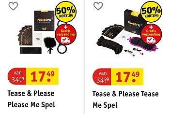Loveboxen en spelletjes aan 50% korting