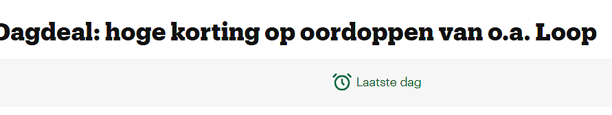 Producten van Loop oordoppen: 20%