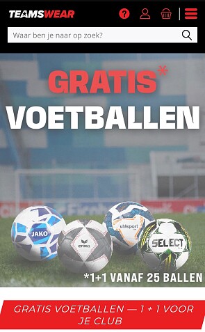 Clubactie : ballen 1 + 1 gratis