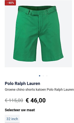 Ralph Lauren Herenshort maat 31