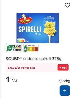 Soubry pasta al dente tot -50%