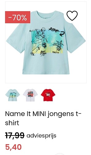 Veel kinderkleding aan -70% bij Kixx