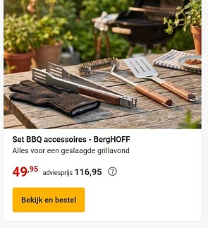 BBQ set accessoires - bergHOFF voor 49,95€