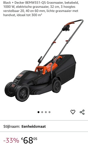 Black + Decker BEMW351-QS Grasmaaier