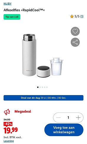 Dagdeal: Nuby Afkoelfles RapidCool -42%