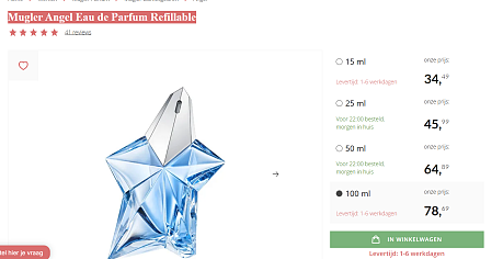 Parfum: Mugler Angel Eau de Parfum Refillable 100ml