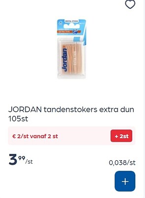 Jordan flossers en tandenstokers -50%