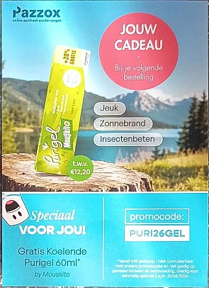Gratis Koelende Purigel 60ml by Mouskito t.w.v. €12,20