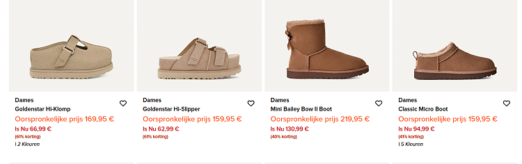 UItverkoop bij UGG