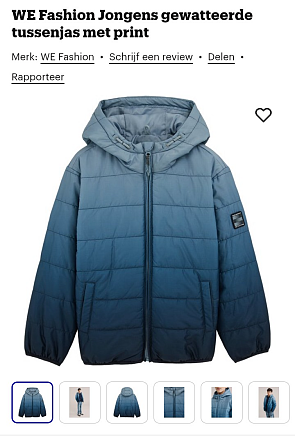 -70% ☔ gewatteerde tussenjas WE Fashion
