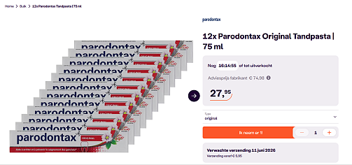 12x Parodontax Tandpasta | 75 ml Whitening or original