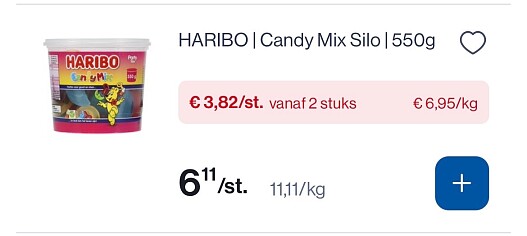Haribo snoepjes grote doos goedkoper