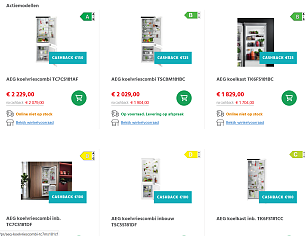 AEG - Tot €150 cashback