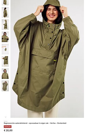 Regenponcho aan 20€