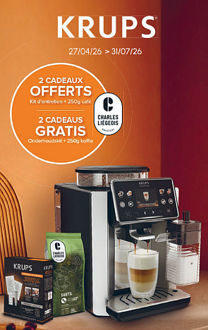 Krups - gratis onderhoudskit en koffie