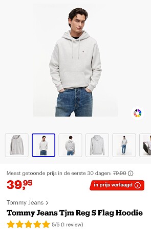 Tommy hoodie maat S en M