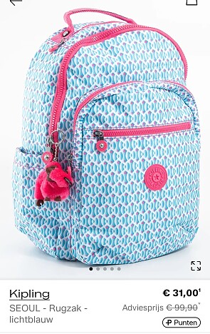 Kipling Seoul rugzak