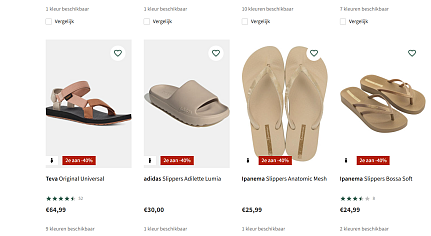 -40% op 2e paar strandslippers bij AS Adventure