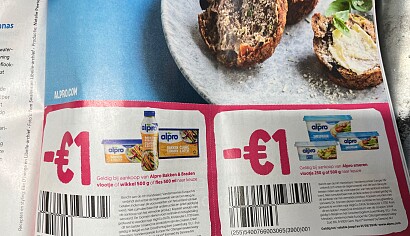 Alpro boter bonnen in Libelle