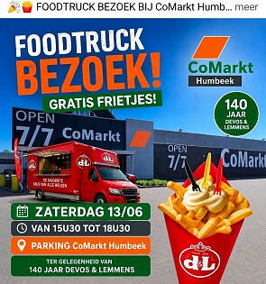 Devos & Lemmens viert haar 140-jarig bestaan met gratis frietjes: lokeren en humbeek