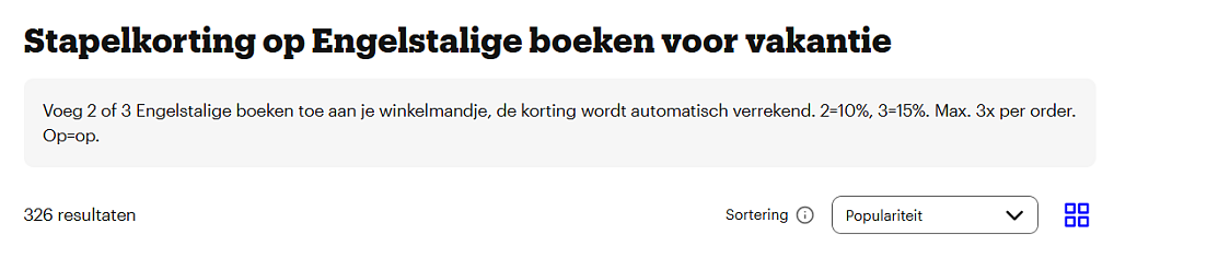 Stapelkorting op Engelstalige boeken voor vakantie bij bol!
