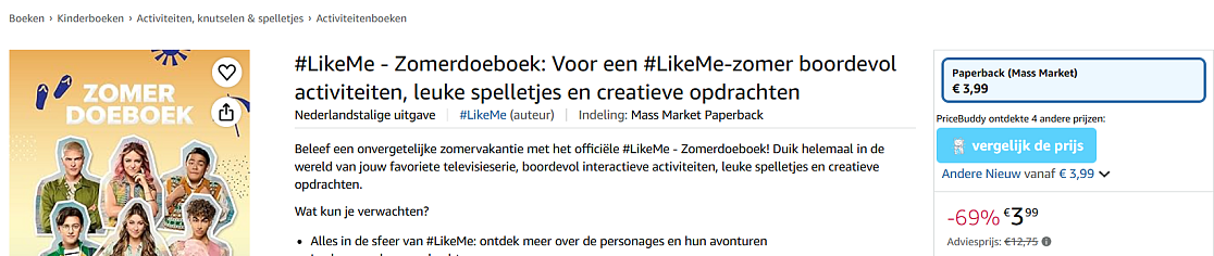 #LikeMe - Zomerdoeboek: 69% korting!
