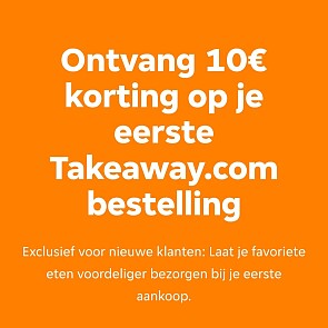 10€ korting op je eerste bestelling bij Takeaway.com