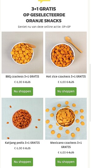 Oranje snacks tot -35%