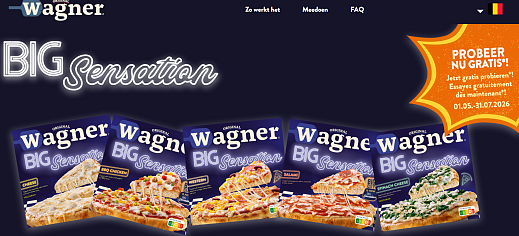 100% cashback Wagner pizza Big Sensation!