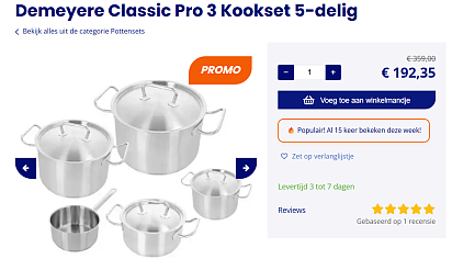 Demeyere Classic Pro 3 Kookset 5-delig