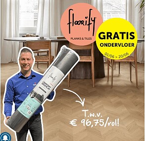 Gratis ondervloer bij aankoop van vinyl vloer