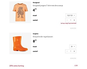Tot 50% + 20% extra