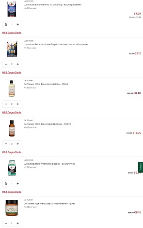 43,97€ ipv 163,90€ betaald bij Holland & Barett