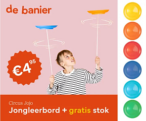 Gratis stok bij jongleerbord
