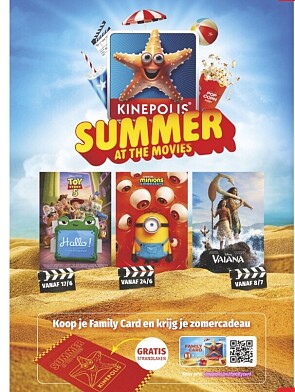 Gratis strandlaken bij aankoop van Kinepolis family card